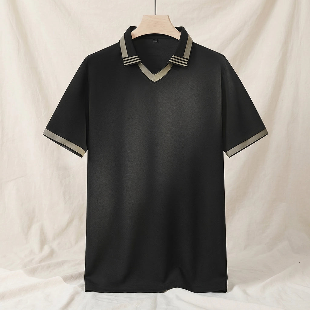 Black Harrison Cotton Polo Shirt 3