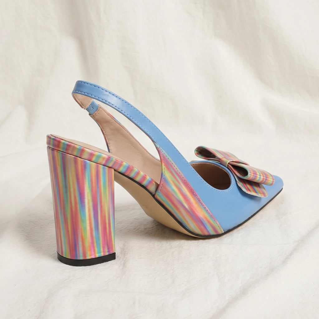 Elara Vance Bow Slingbacks