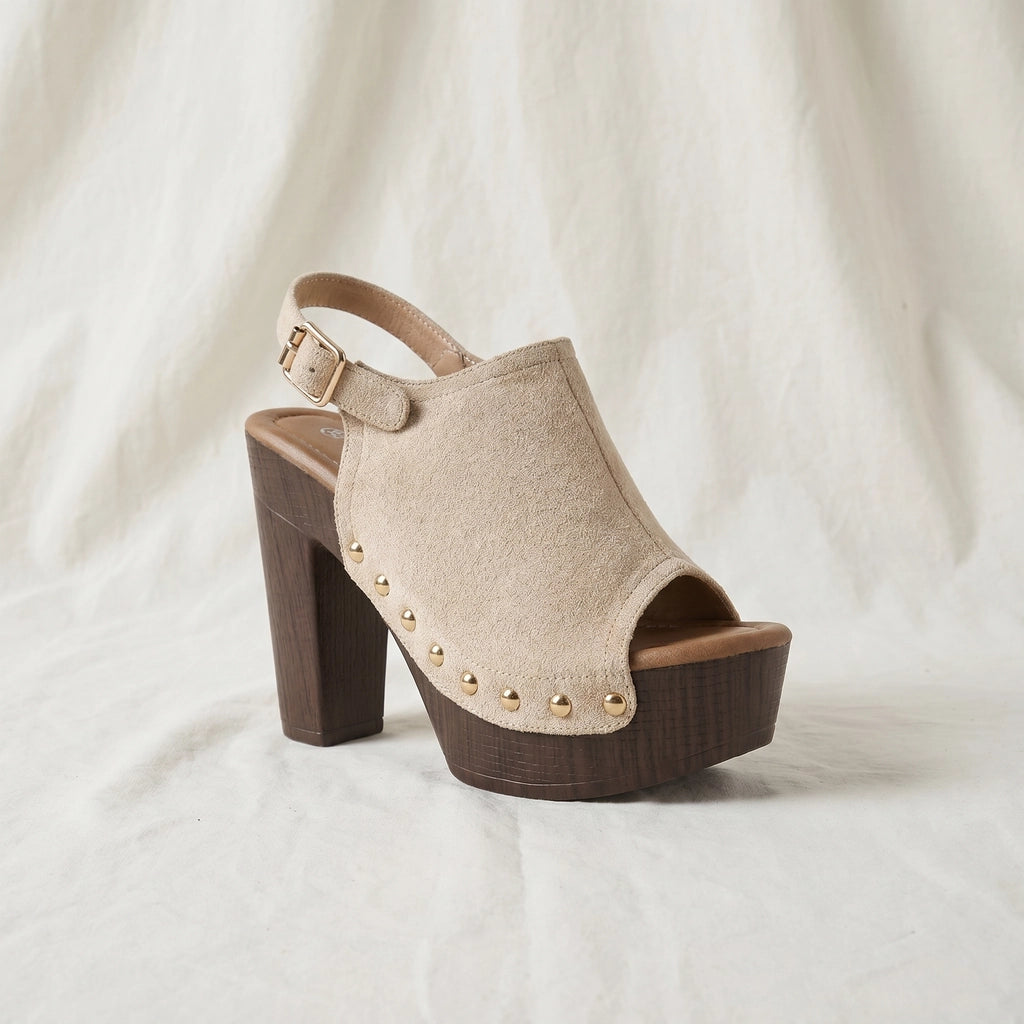 Apricot Greer Studded Block-Heel Mules 1