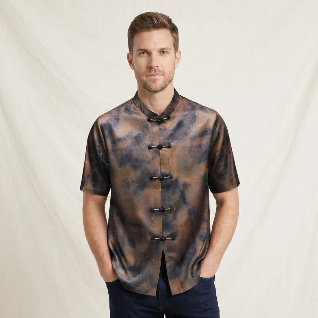 Danny Jacquard Mandarin Shirt
