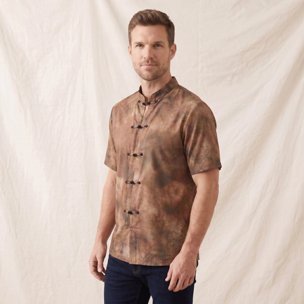 Black Gold Danny Jacquard Mandarin Shirt 6