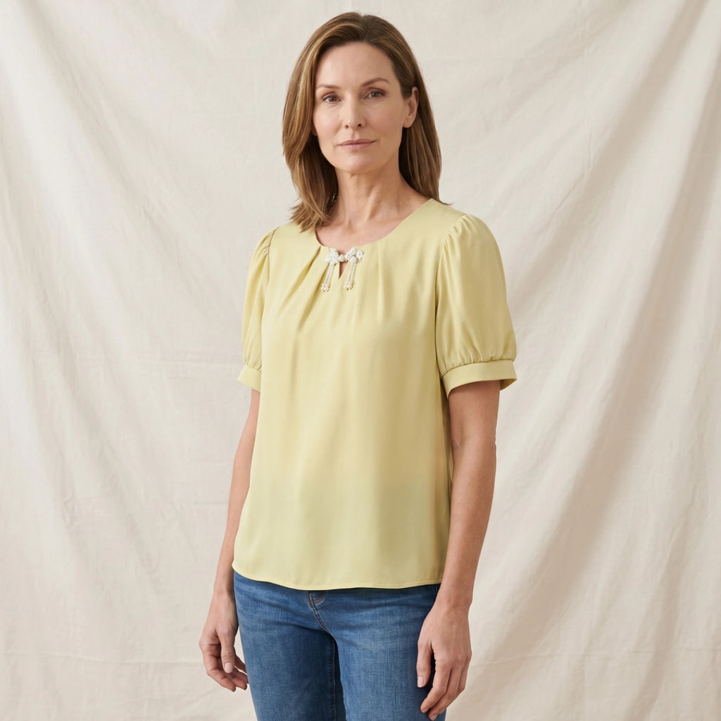 Elara Vance Silk Blouse