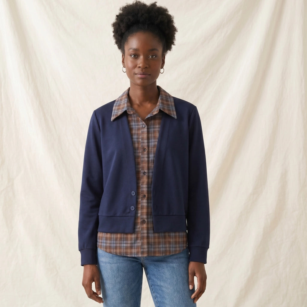Valerie Checkered Layered Top
