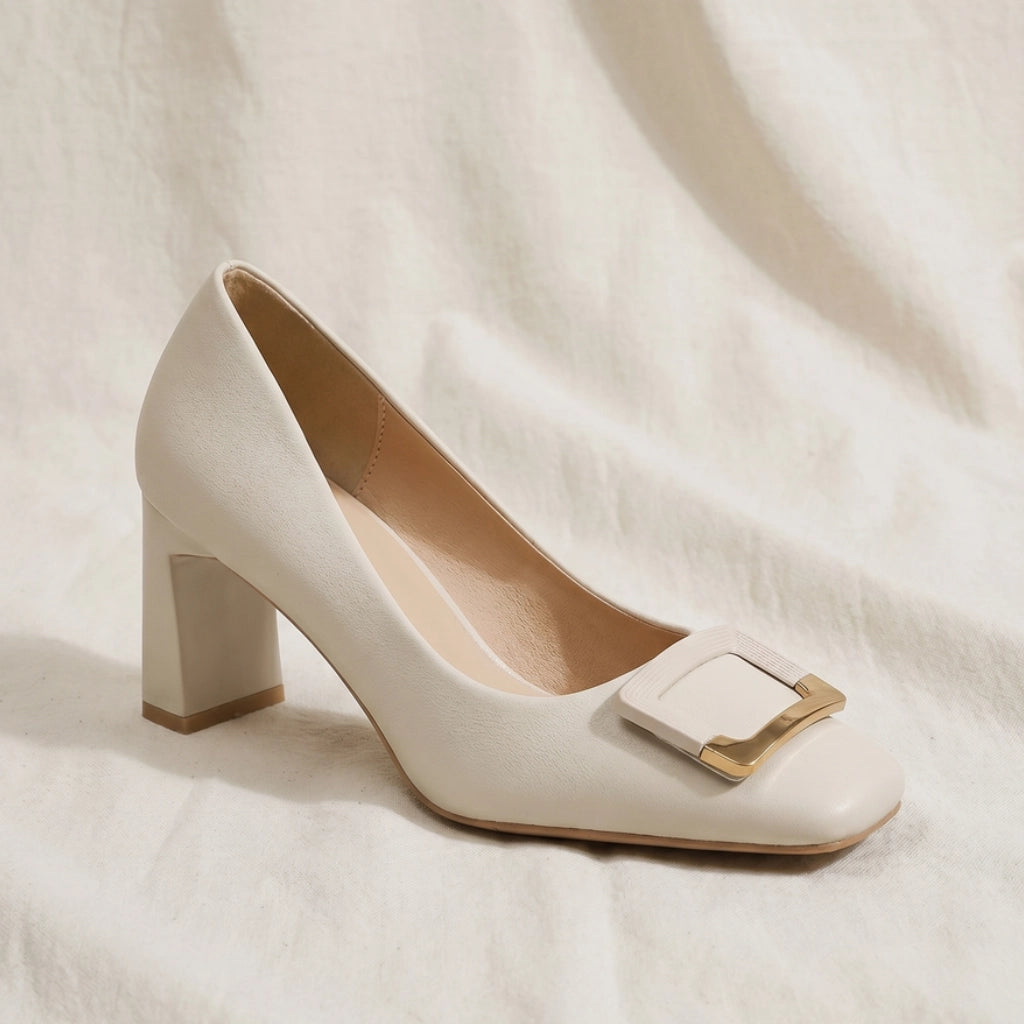 Currier Buckle Block Heels