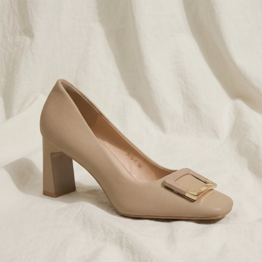 Currier Buckle Block Heels