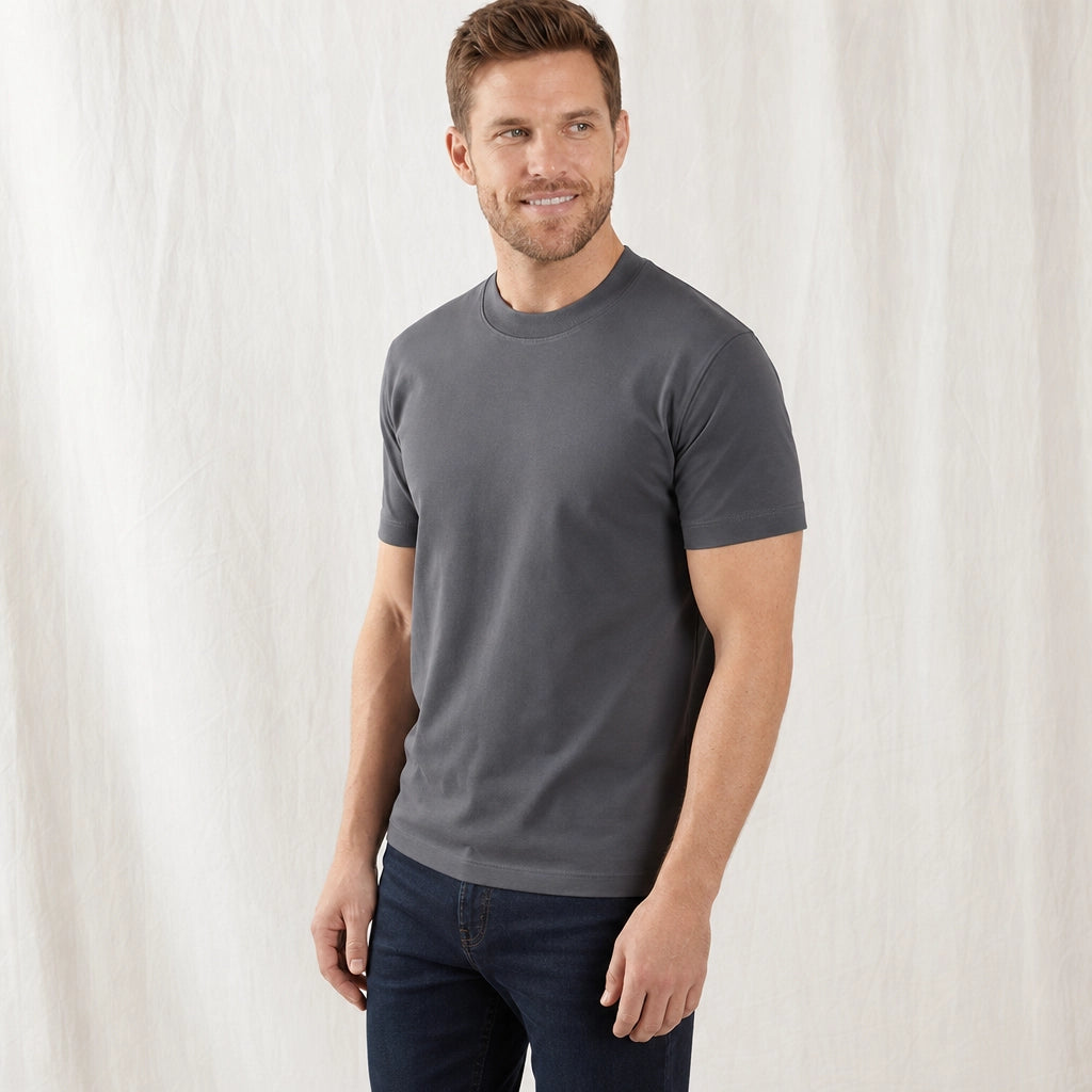 Light Gray Duffy Mercerized Cotton Tee 1