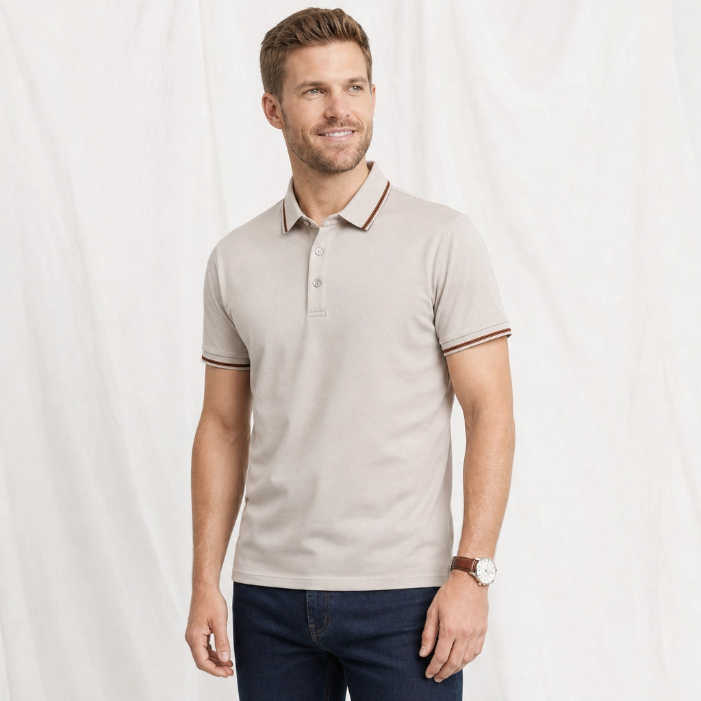 Apricot Buchanan Silk Blend Polo Shirt 2