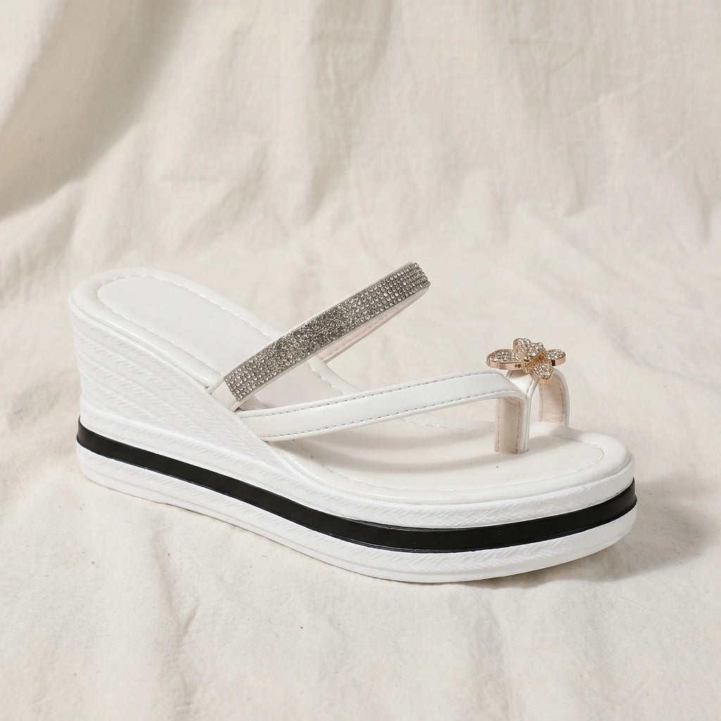 White Hooper Toe-Loop Sandals 1