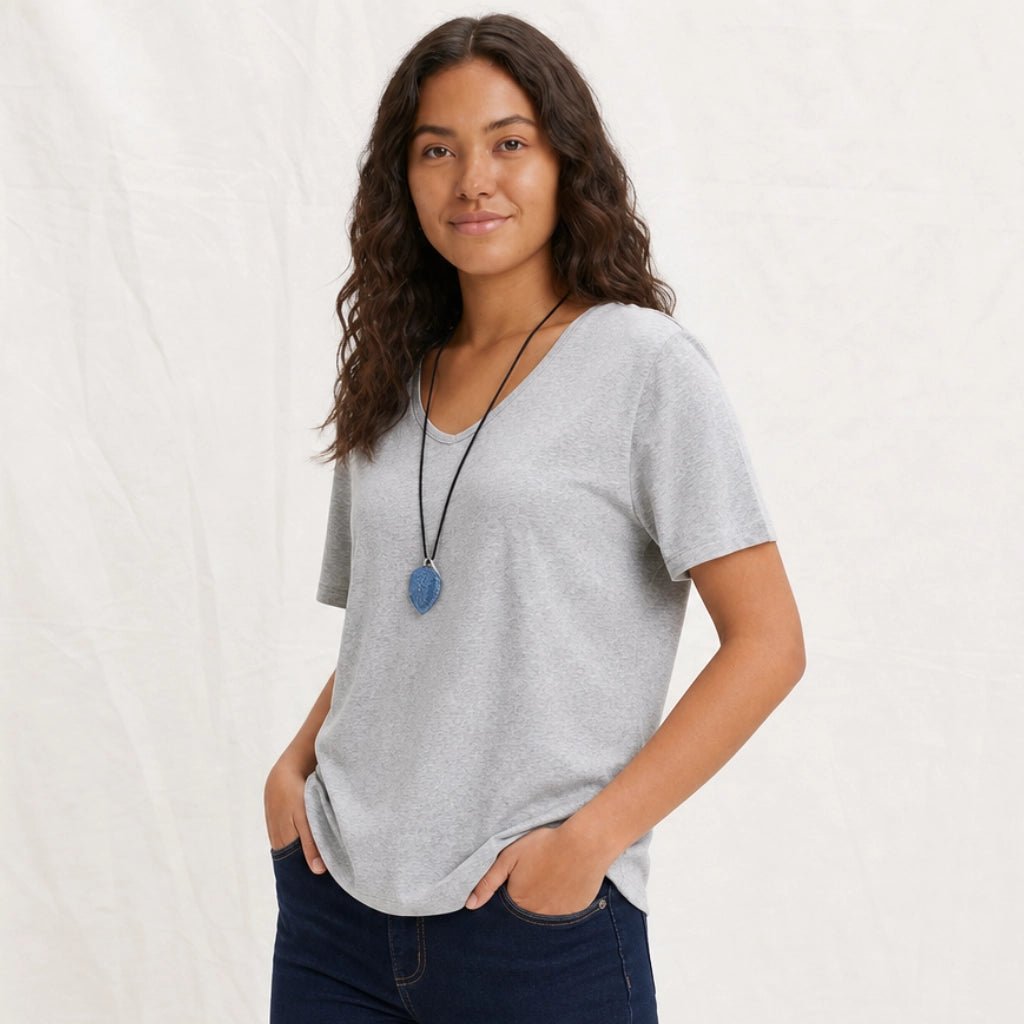 Heath Cotton V-Neck T-Shirt