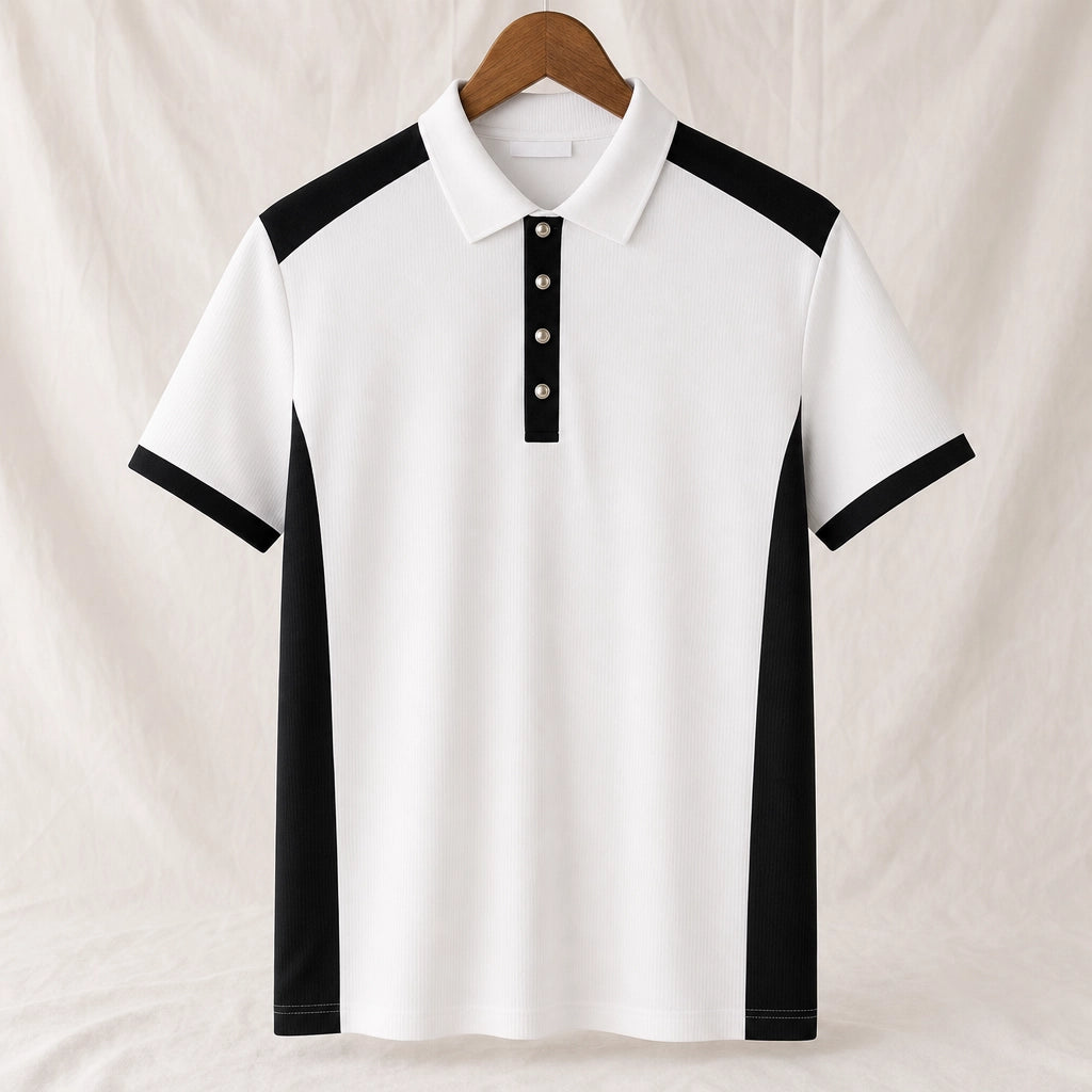 White Wellington Contrast Slim Henley 1