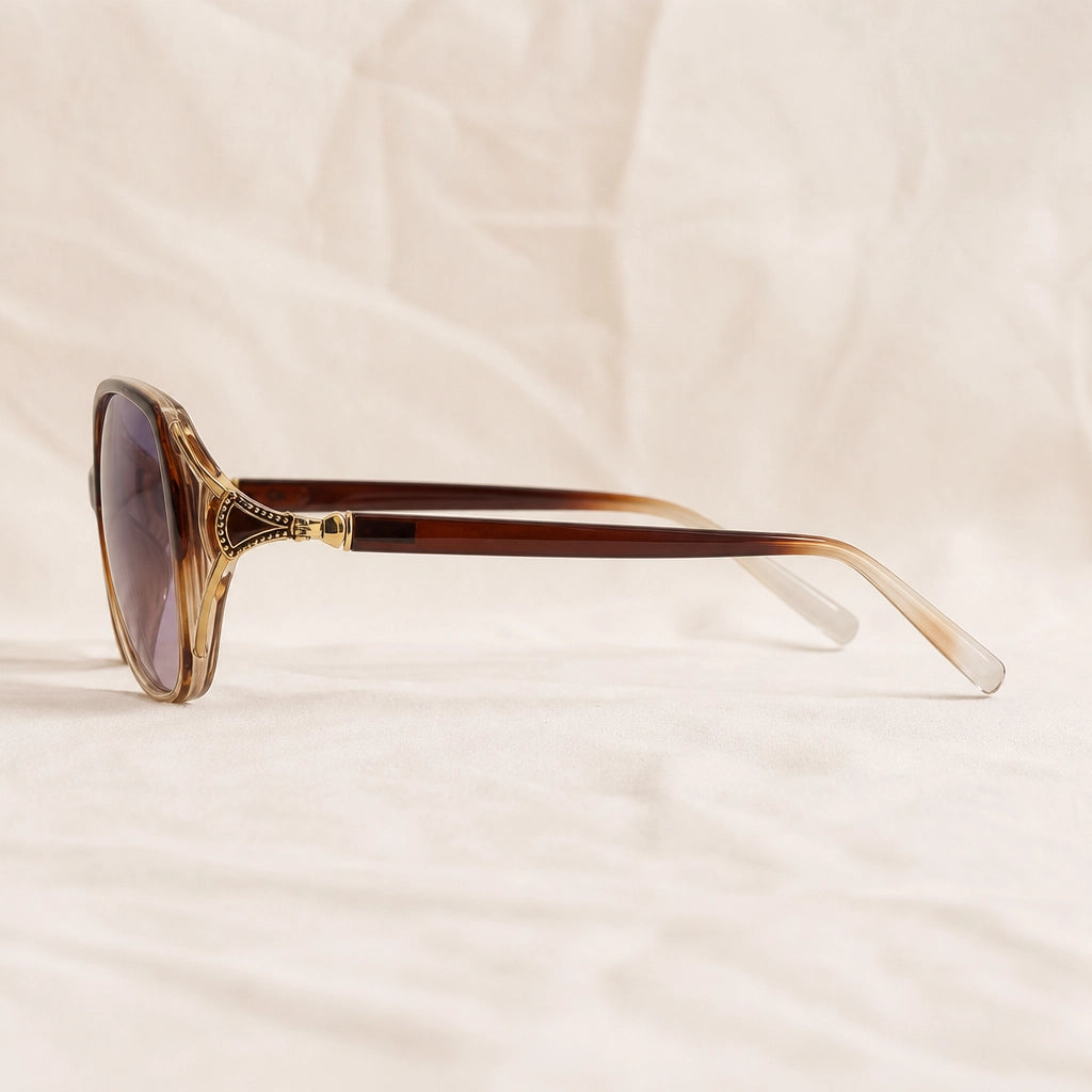 Grey Tea Frame Grey Lens Doyle Oversized Polarized Shades 4