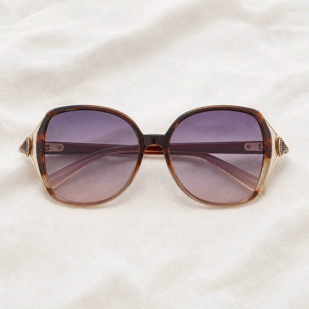Grey Tea Frame Grey Lens Doyle Oversized Polarized Shades 3
