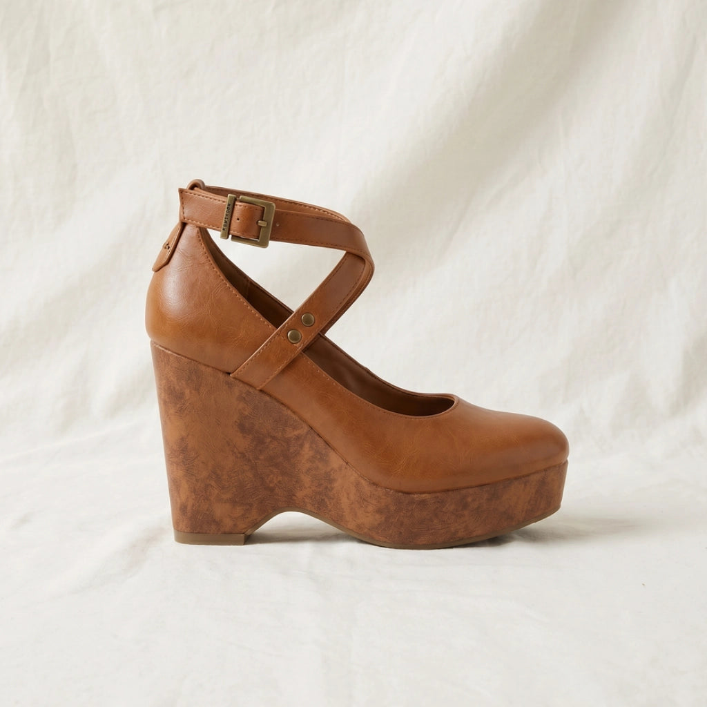 Anthea Cross-Strap Wedges