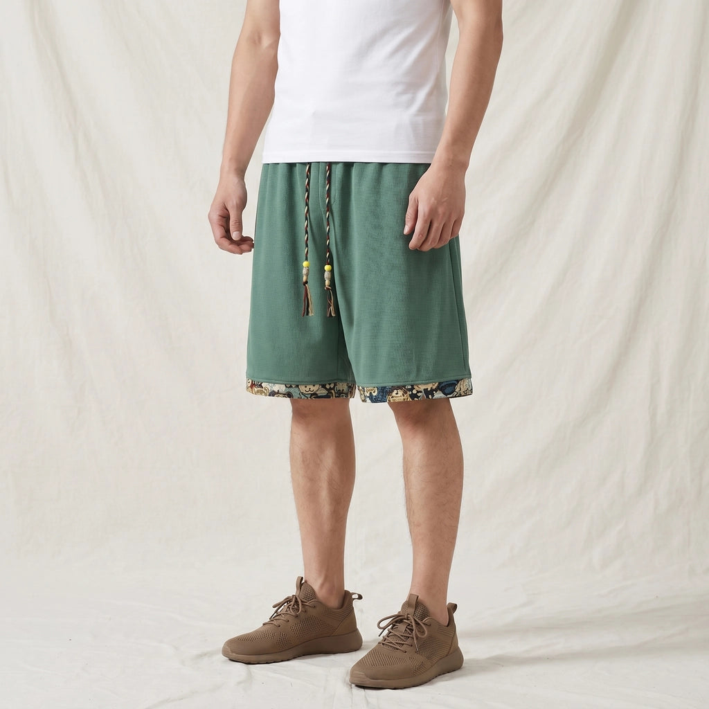 Green Holden Embroidered Mesh Shorts 1