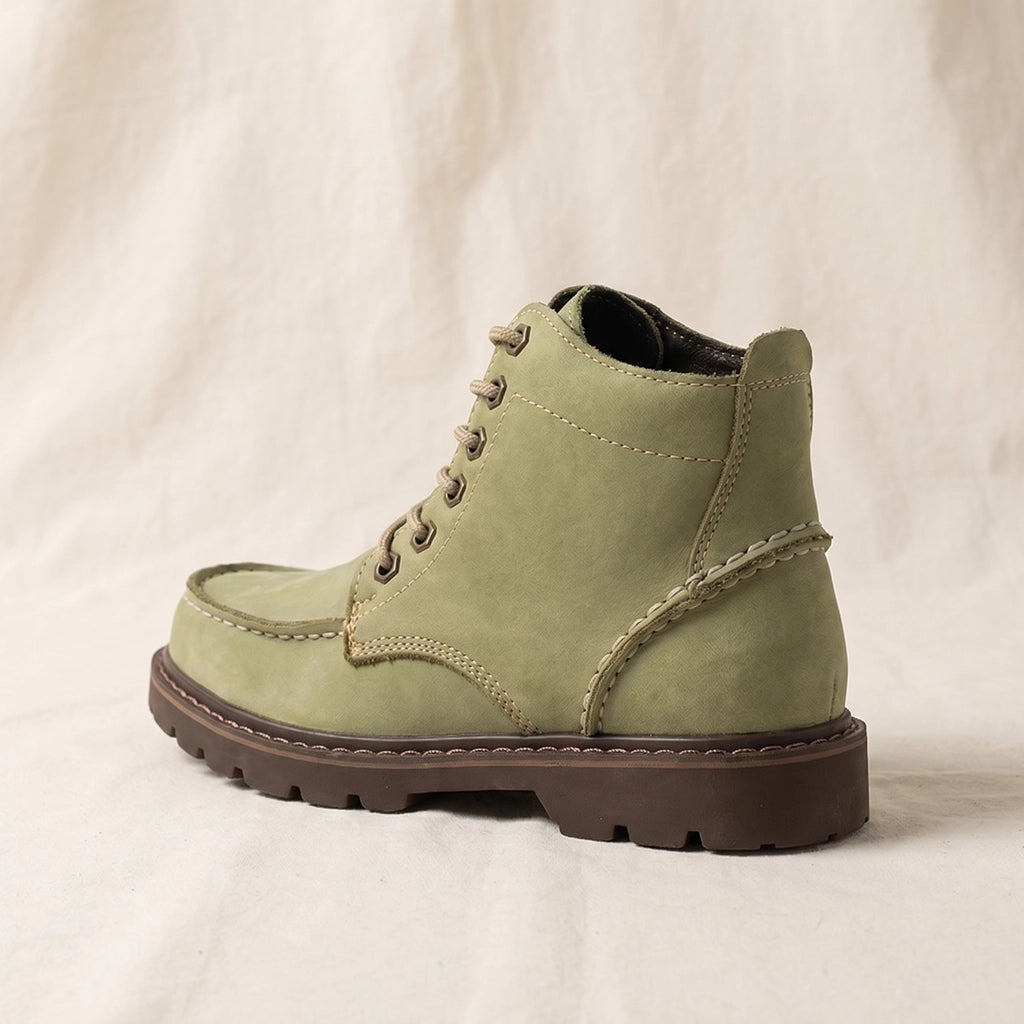 Fruit Green Wolcott Leather Lace-Up Boots 2