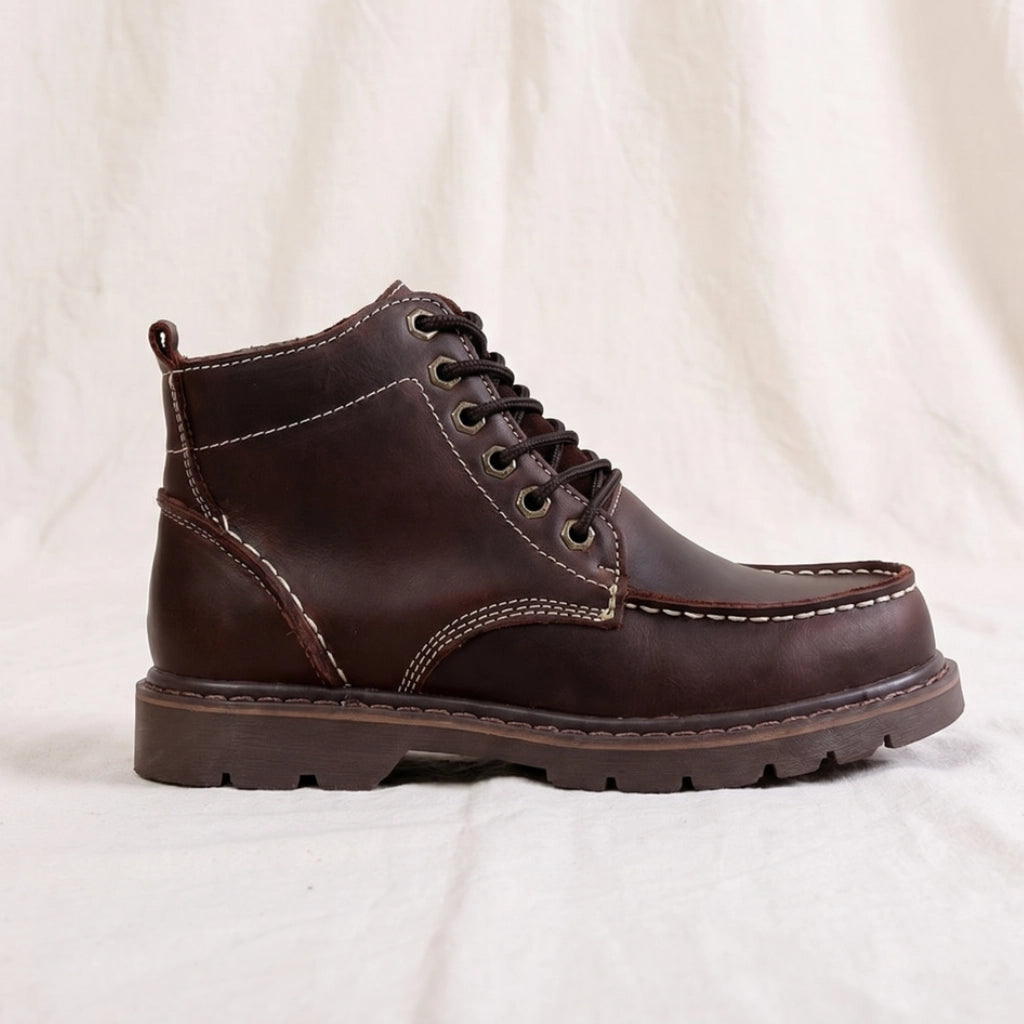 Wolcott Leather Lace-Up Boots