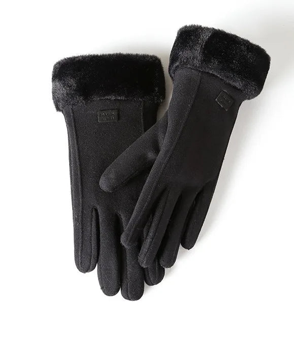 Alessia | Women's Practical Winter Gloves - Color:Black