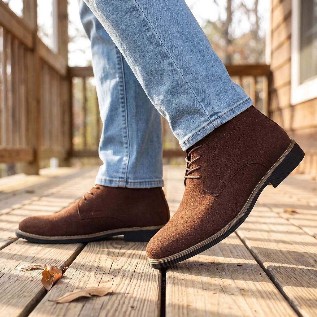 Men's Brown Freya Side-Zip Chelsea Boots
