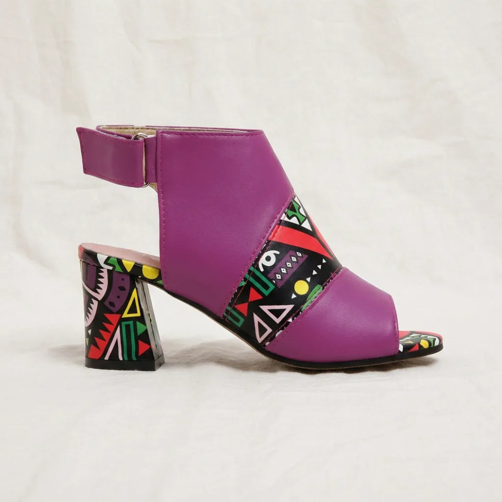 Women's Barclay Printed Peep Toe Sandals