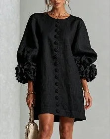 Amirah | Women's Sculptural Mini Dress - Size:XS;Color:Black