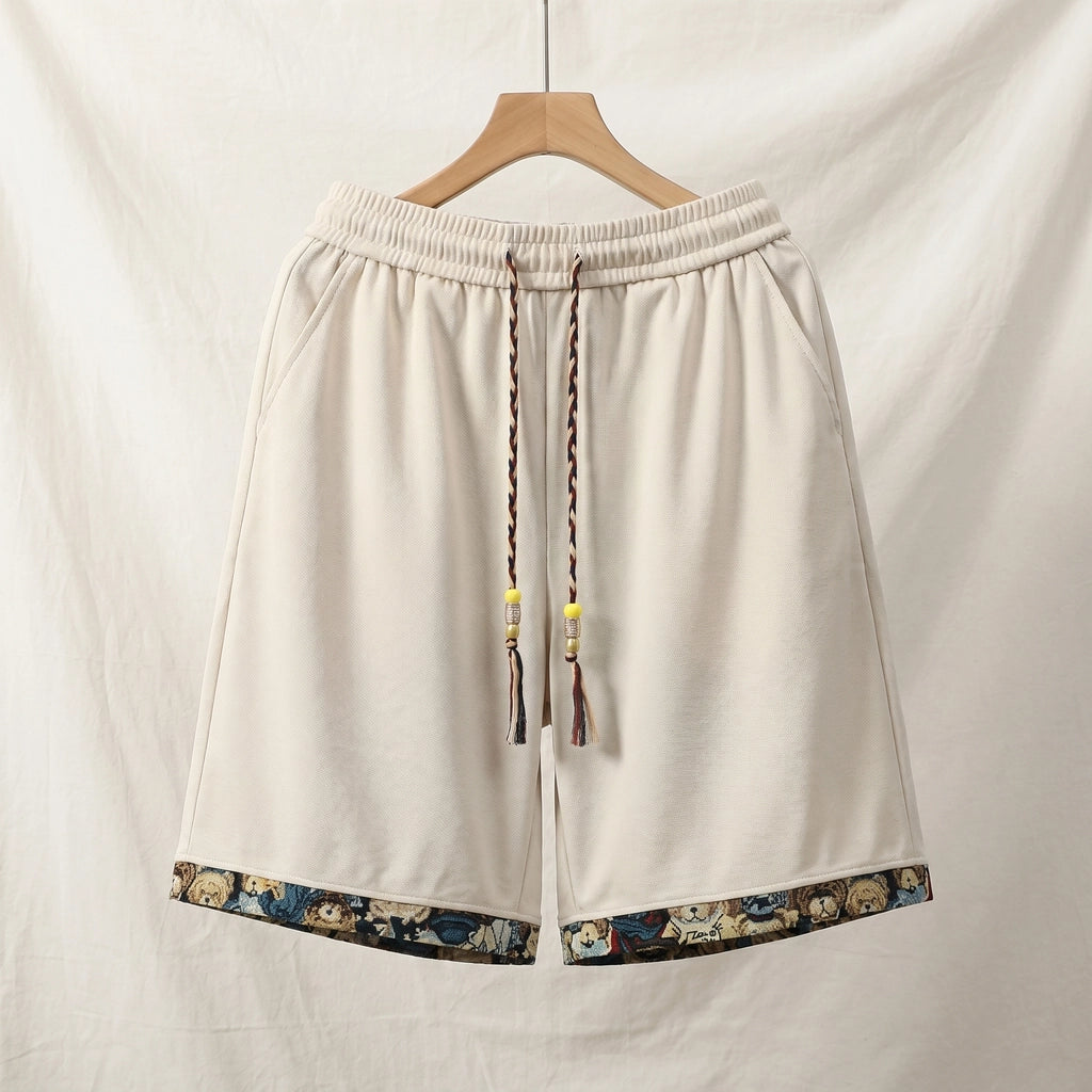 Holden Embroidered Mesh Shorts - Color:Apricot;Size:S