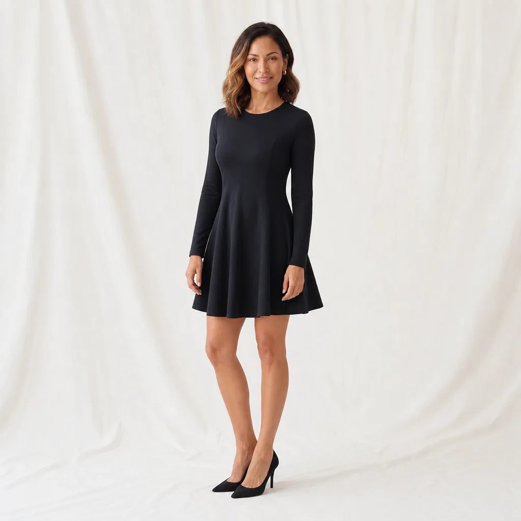 Women's Black Arden A-Line Mini Dress
