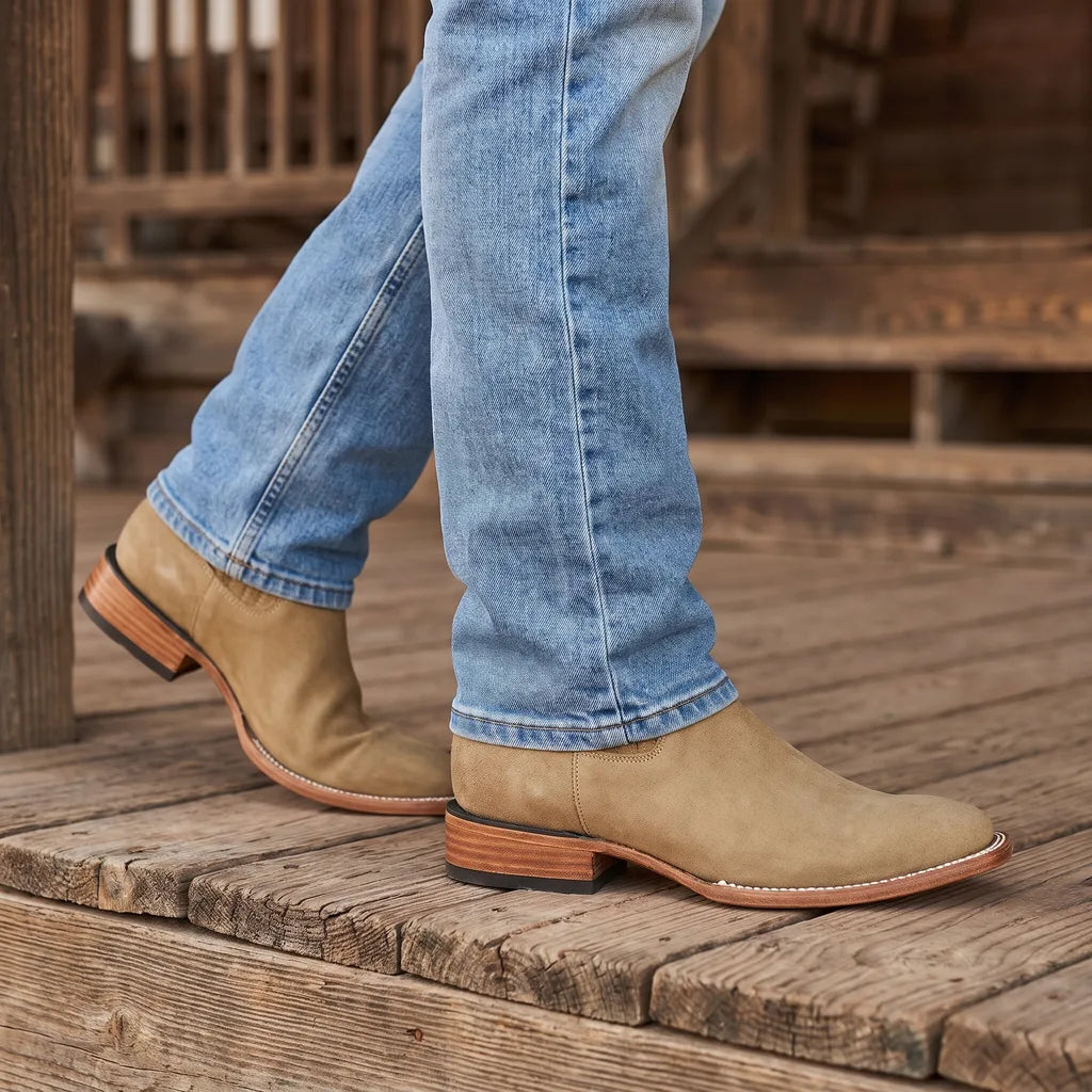 Men's Beige Darby Textured Chelsea Boots