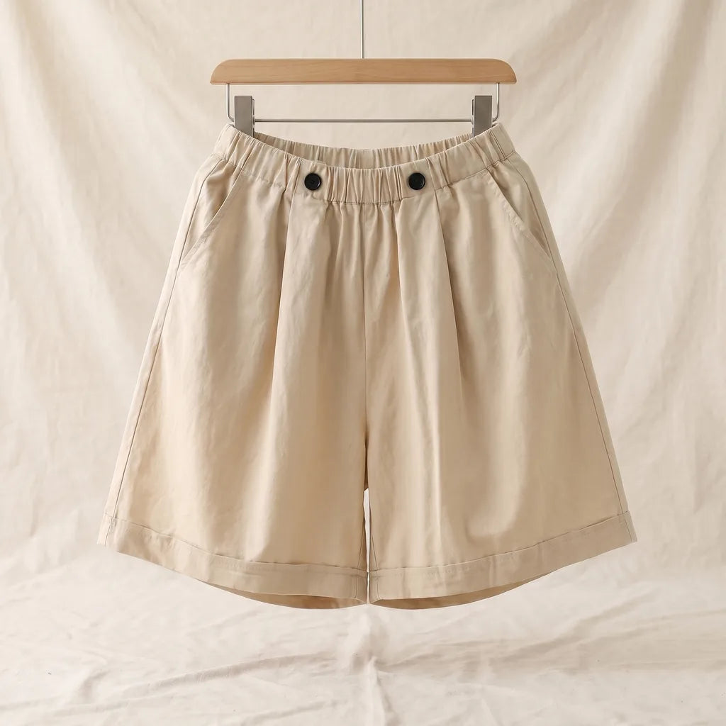 Ashley Cotton Shorts - Color:Apricot;Size:S