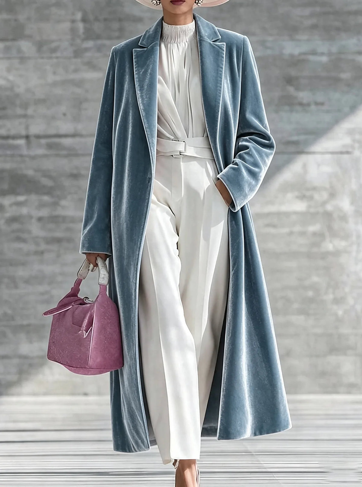 Men's Audrina | Women's Long Velvet Winter Coat