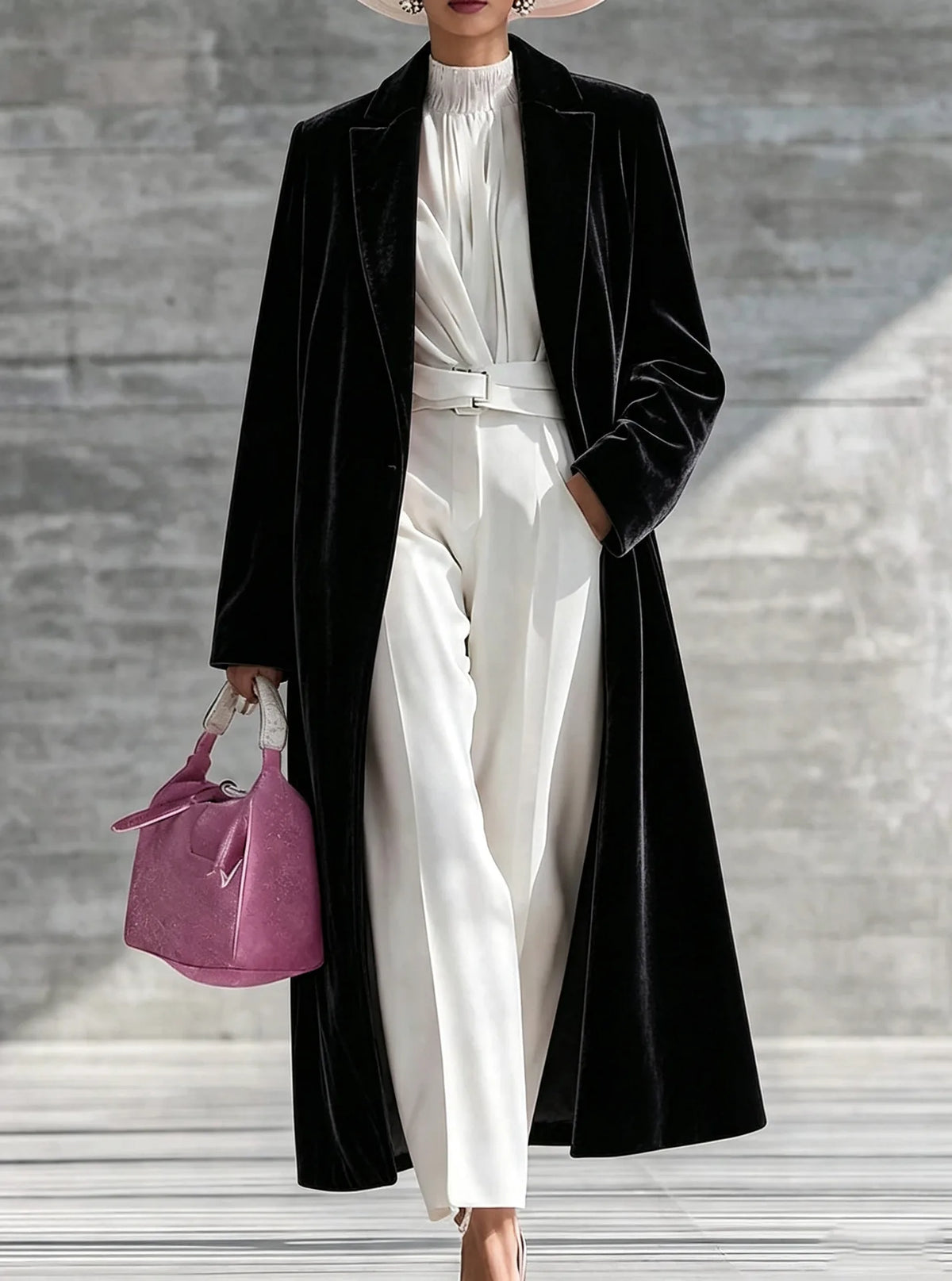 Men's Audrina | Women's Long Velvet Winter Coat