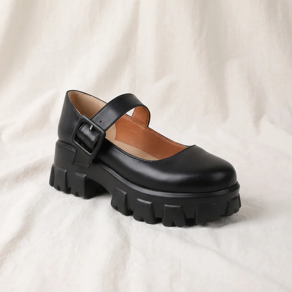 Women's Black Ryder Platform Mary Janes