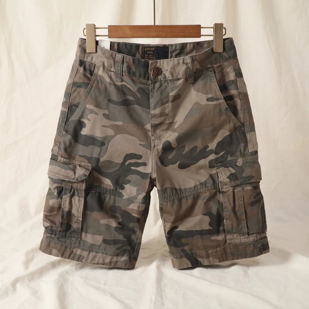 Axel Cotton Cargo Shorts - Color:Camouflage;Size:28
