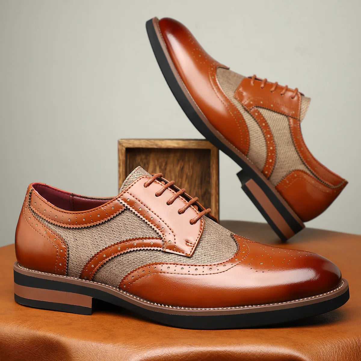 Berkeley | Men's Brogue Dress Shoes - Brown