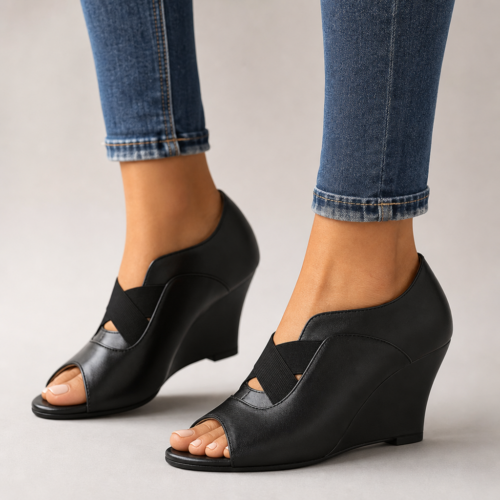 Alessia | Womens Peep Toe Wedge Sandals