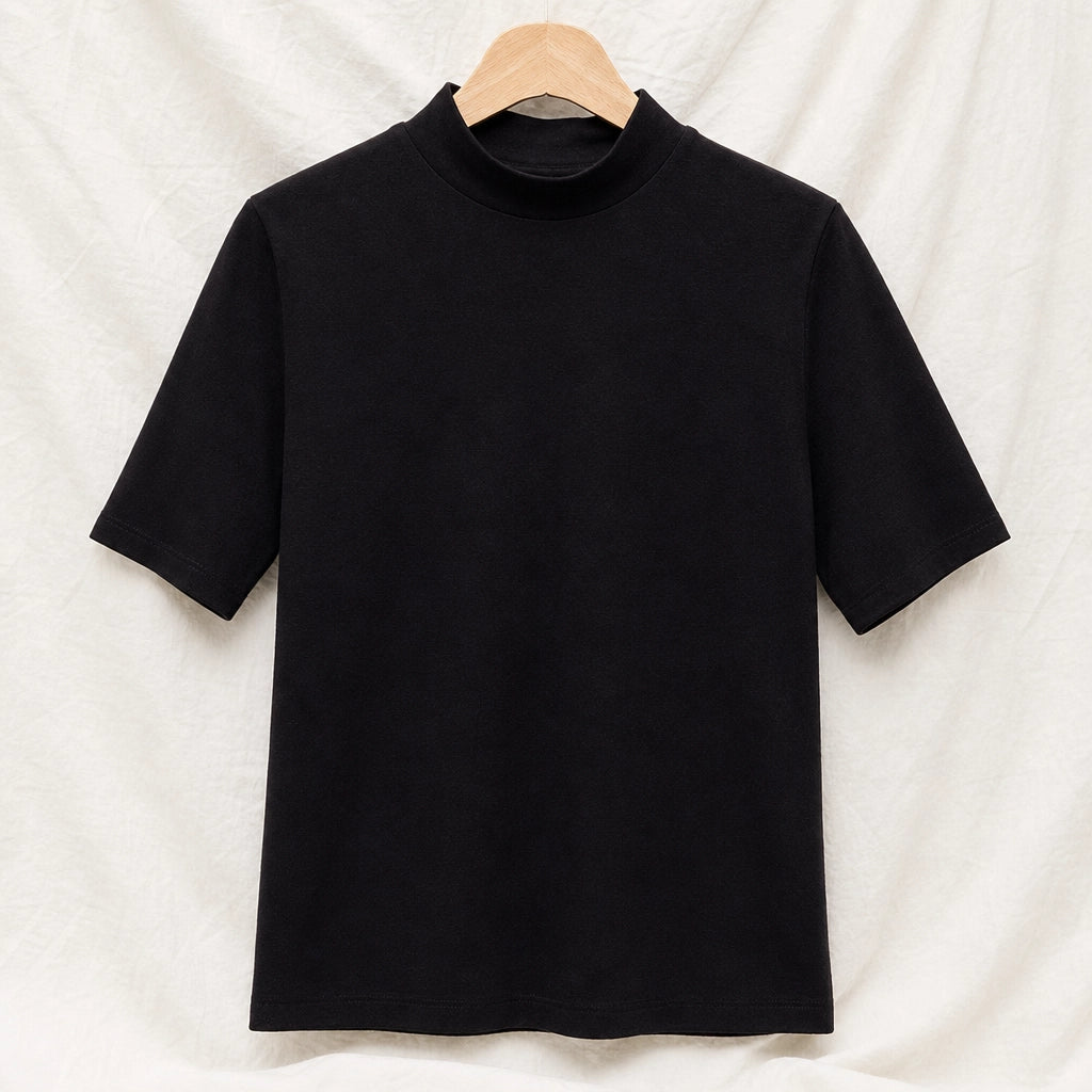 Hannah Fine Knit Casual Top - Color:Black;Size:S