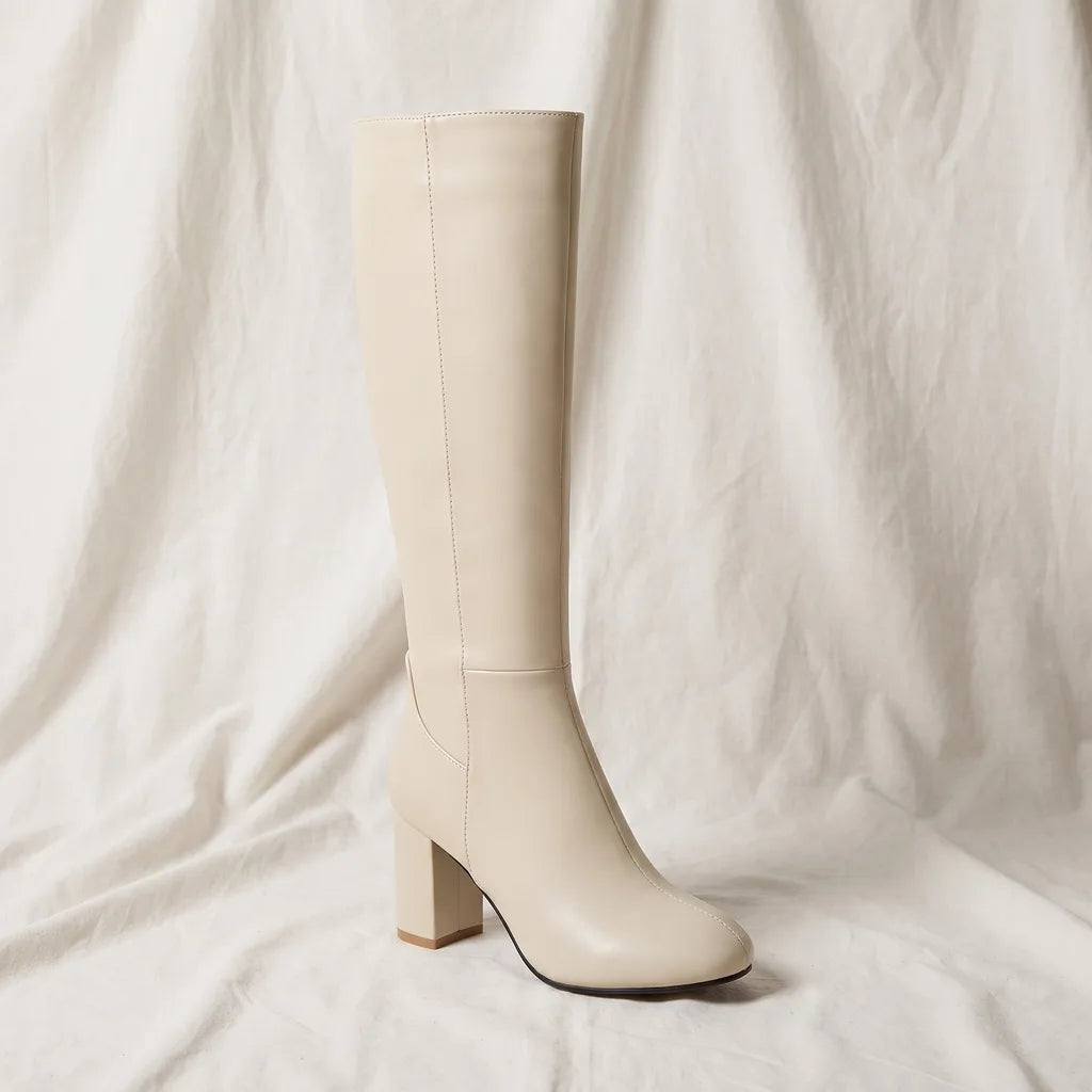 Women's Beige Blackwell Platform Tall Boots