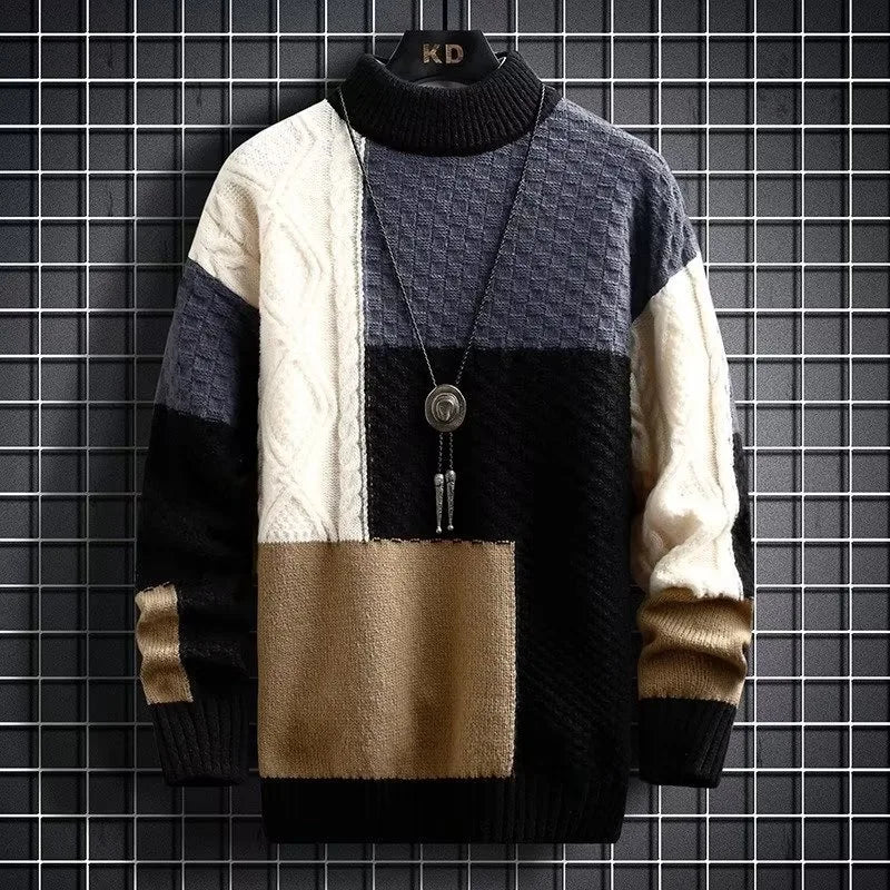 Bradford | Men's Heritage Patterned Knitted Jumper - Color:Black;Size:S