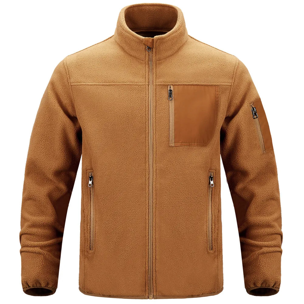 Caleb | Men's Rugged Full-Zip Outdoor Jacket - Size:XS;Color:Dark Brown