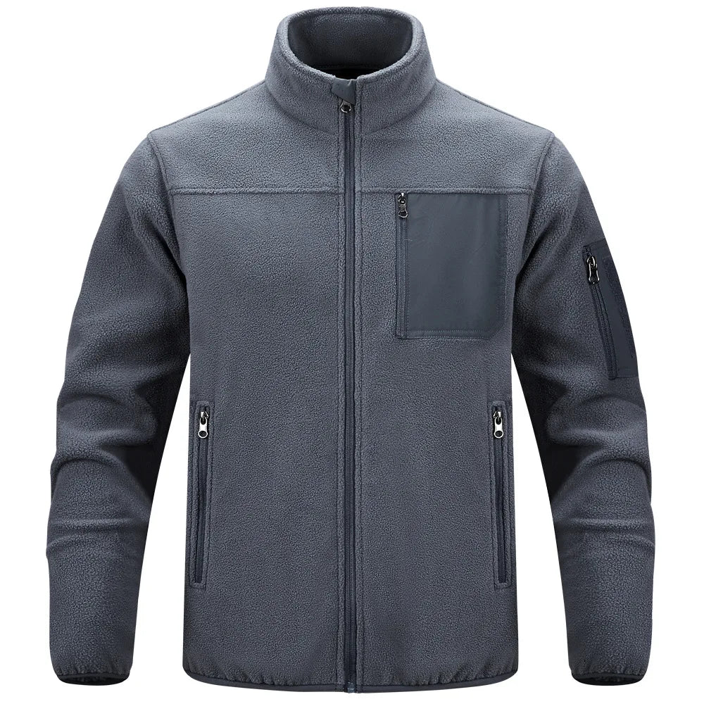 Caleb | Men's Rugged Full-Zip Outdoor Jacket - Size:XS;Color:Dark Gray