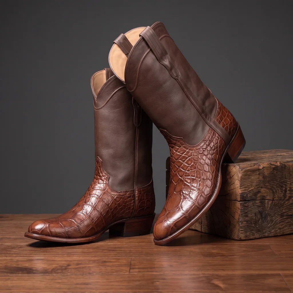Callum | Men's Cowboy Boots - Color:Brown;Size:38