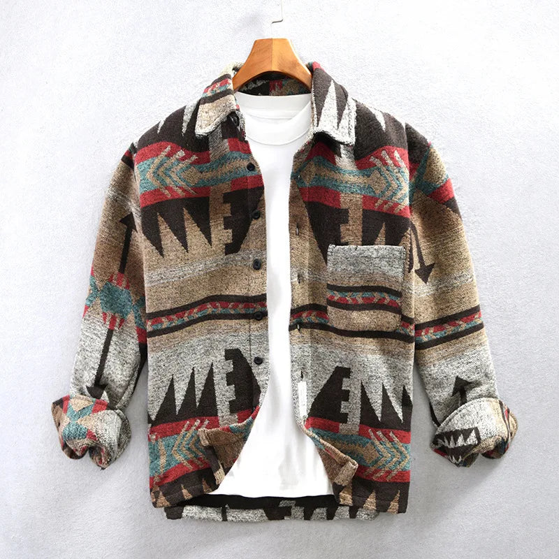 Carlos | Men's Classic Wool Blend Jacket - Color:Dark Brown;Size:S