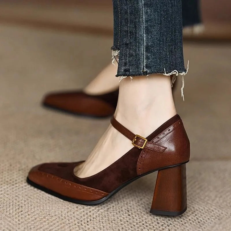 Carlyle | Women's Otrthopeadic Mary Jane Shoes - Color:Brown;Size:35