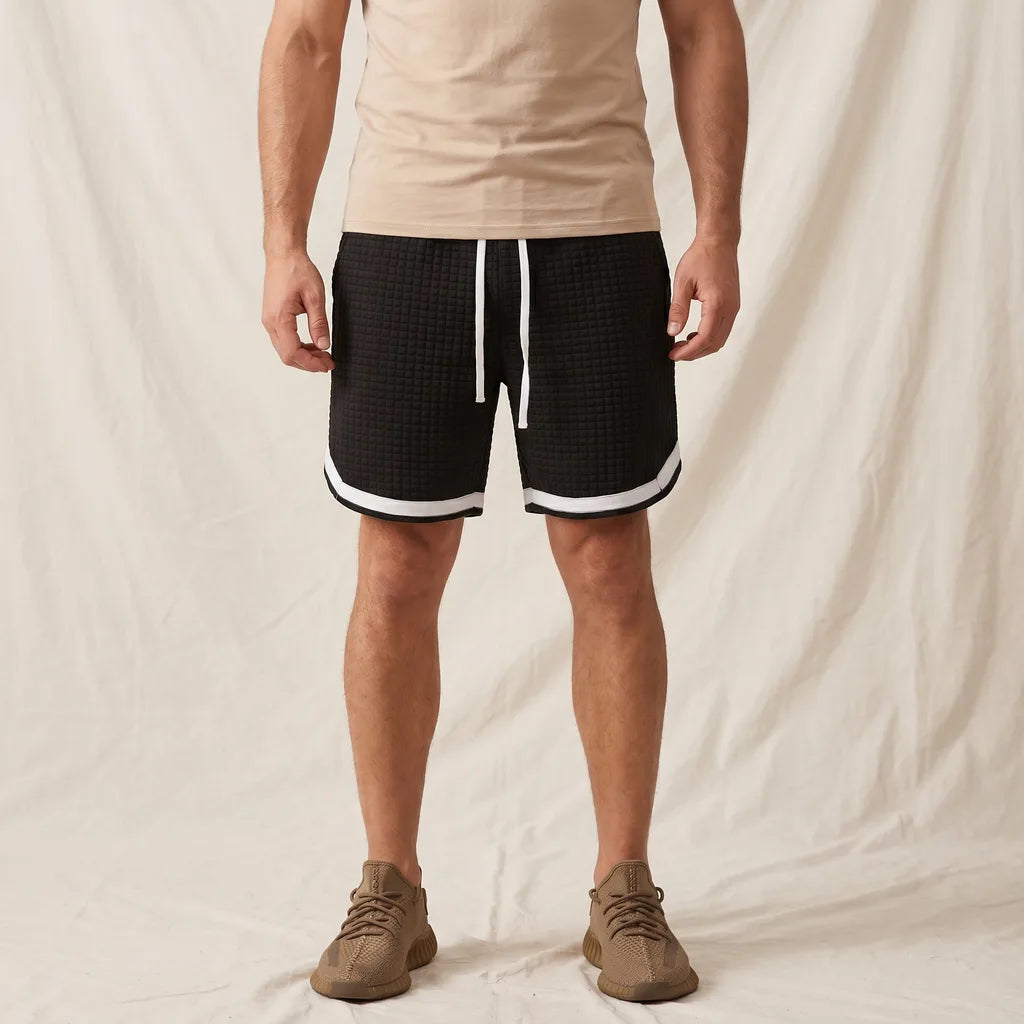 Black Chatwin Waffle Knit Shorts 2