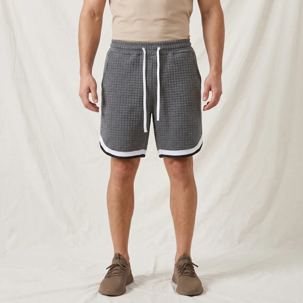 Gray Chatwin Waffle Knit Shorts 1