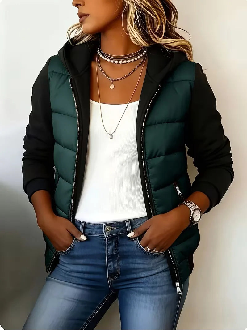 Cheney | Women's Hooded Padded Coat - Color:Green;Size:XS