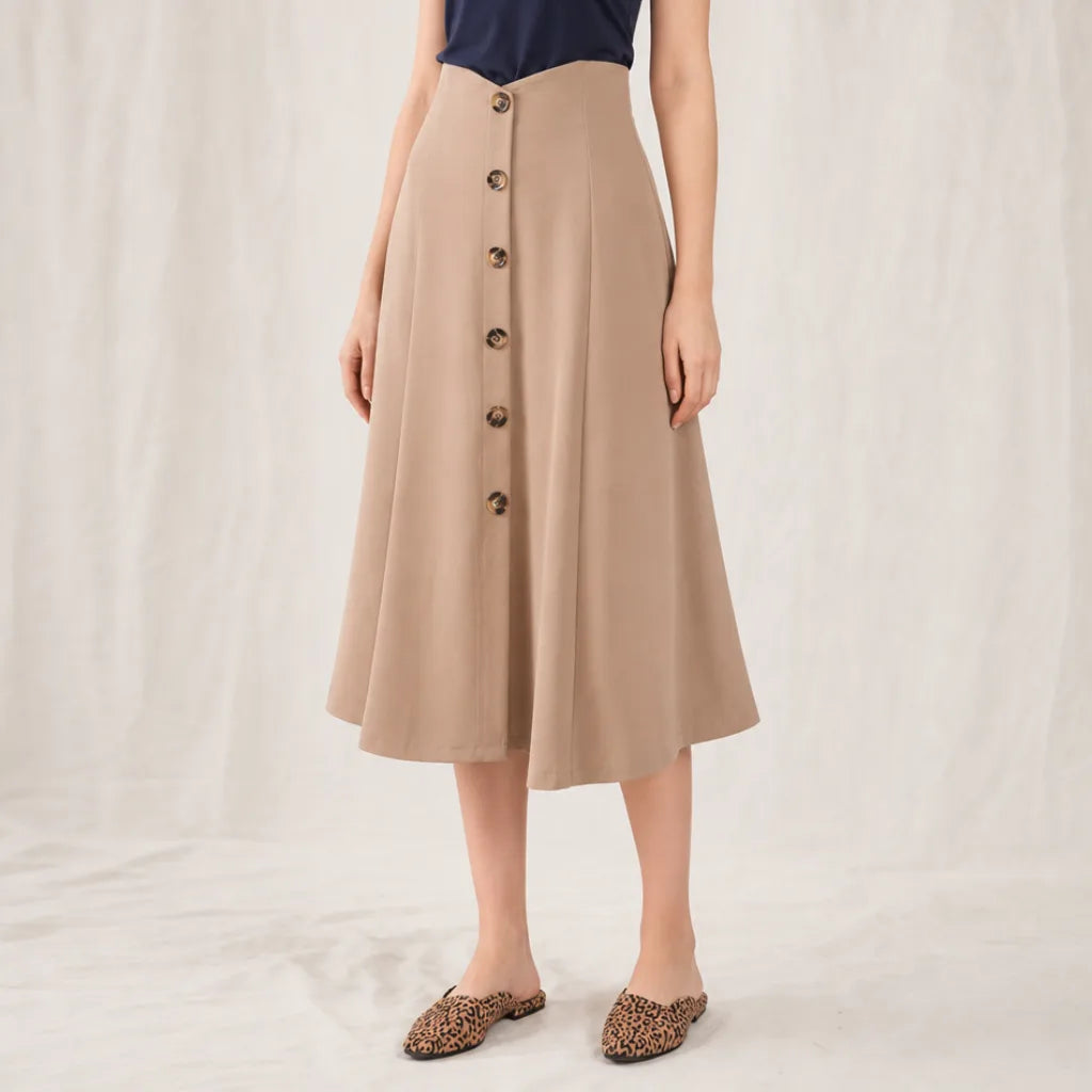 Women's Talmadge Button Midi Skirt