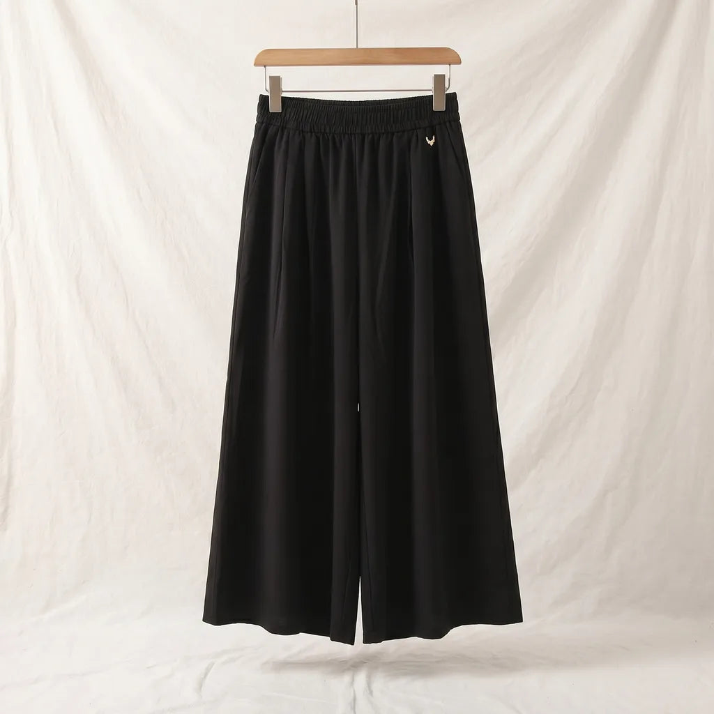 Cleo Wide Leg Trousers - Color:Black;Size:XL