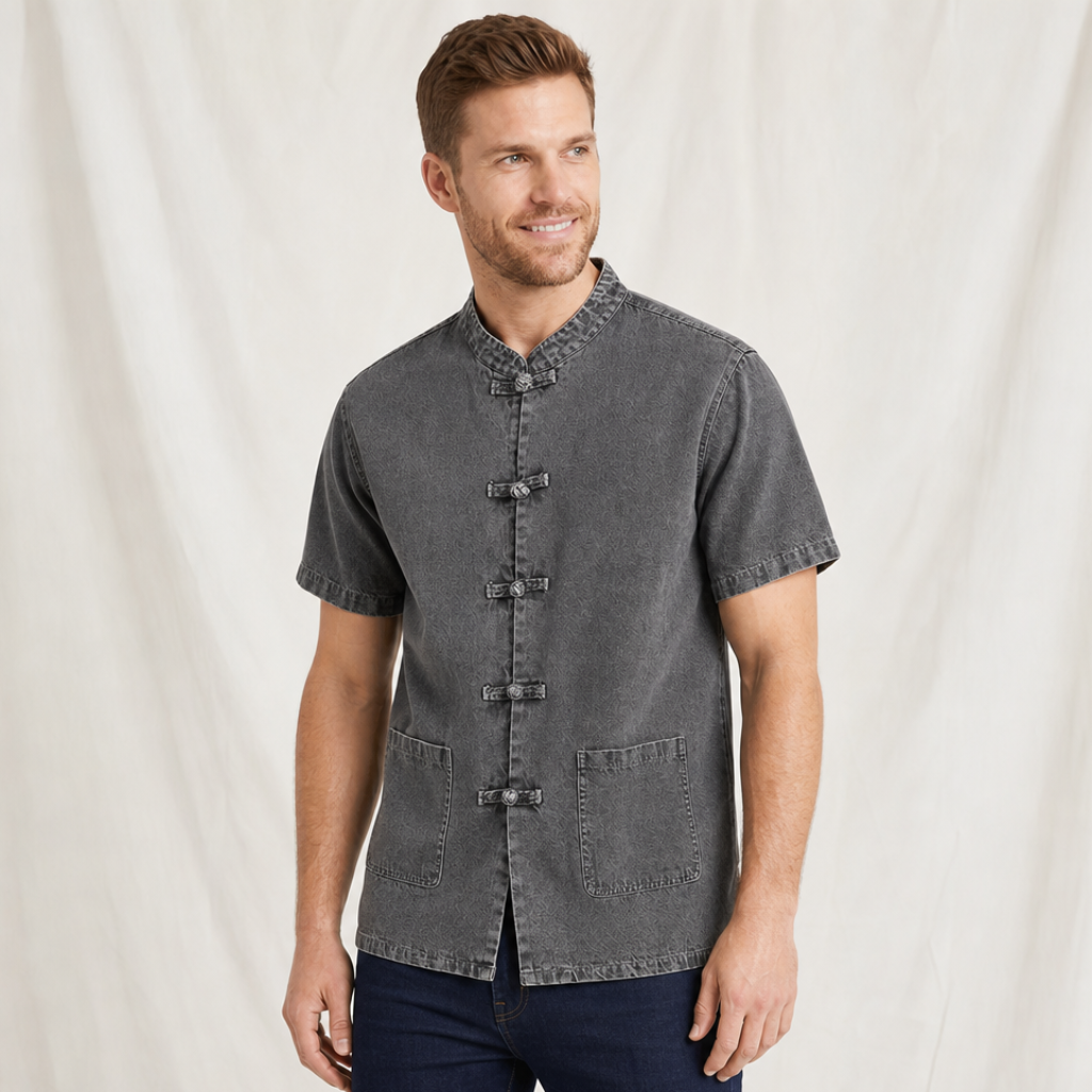 Geoffrey | Mens Cotton Long Sleeve Shirt