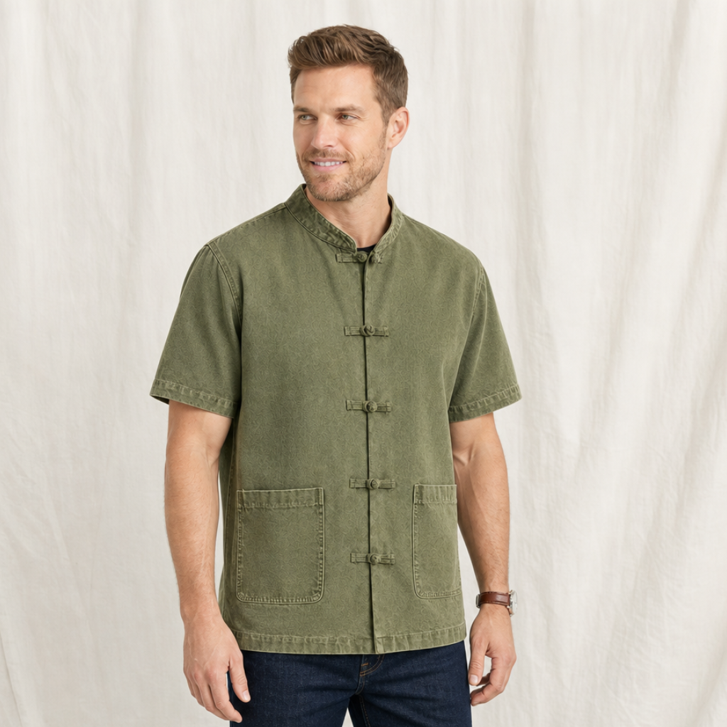 Geoffrey | Mens Cotton Long Sleeve Shirt