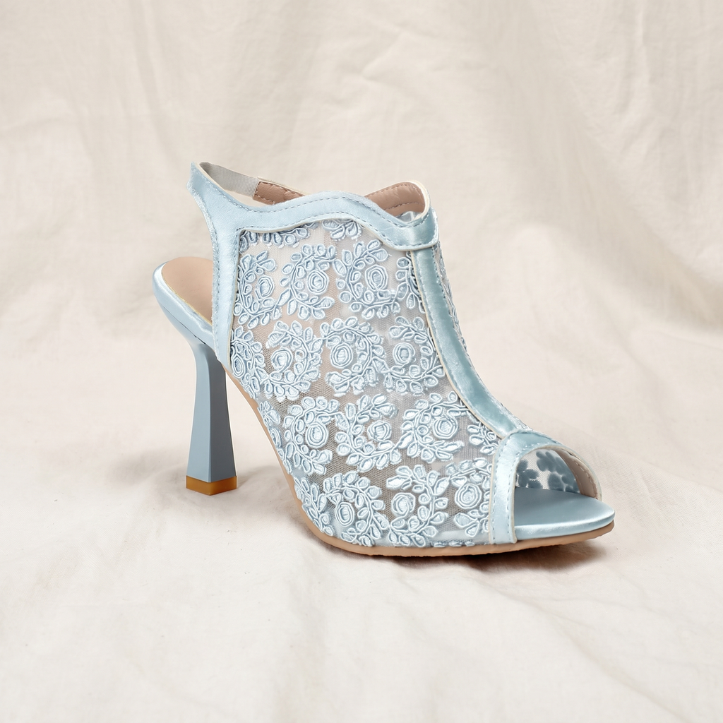 Gloria | Womens Floral Open Toe Heels